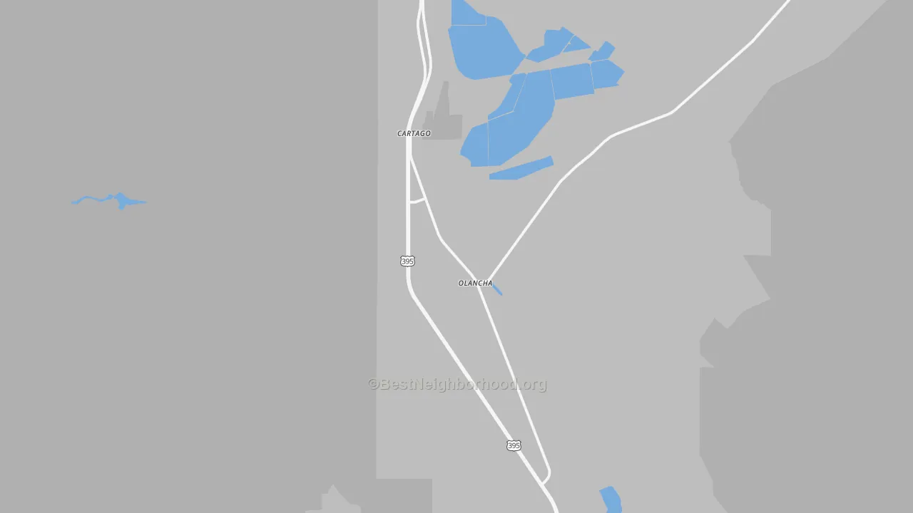 Transit Grade map of Olancha, CA