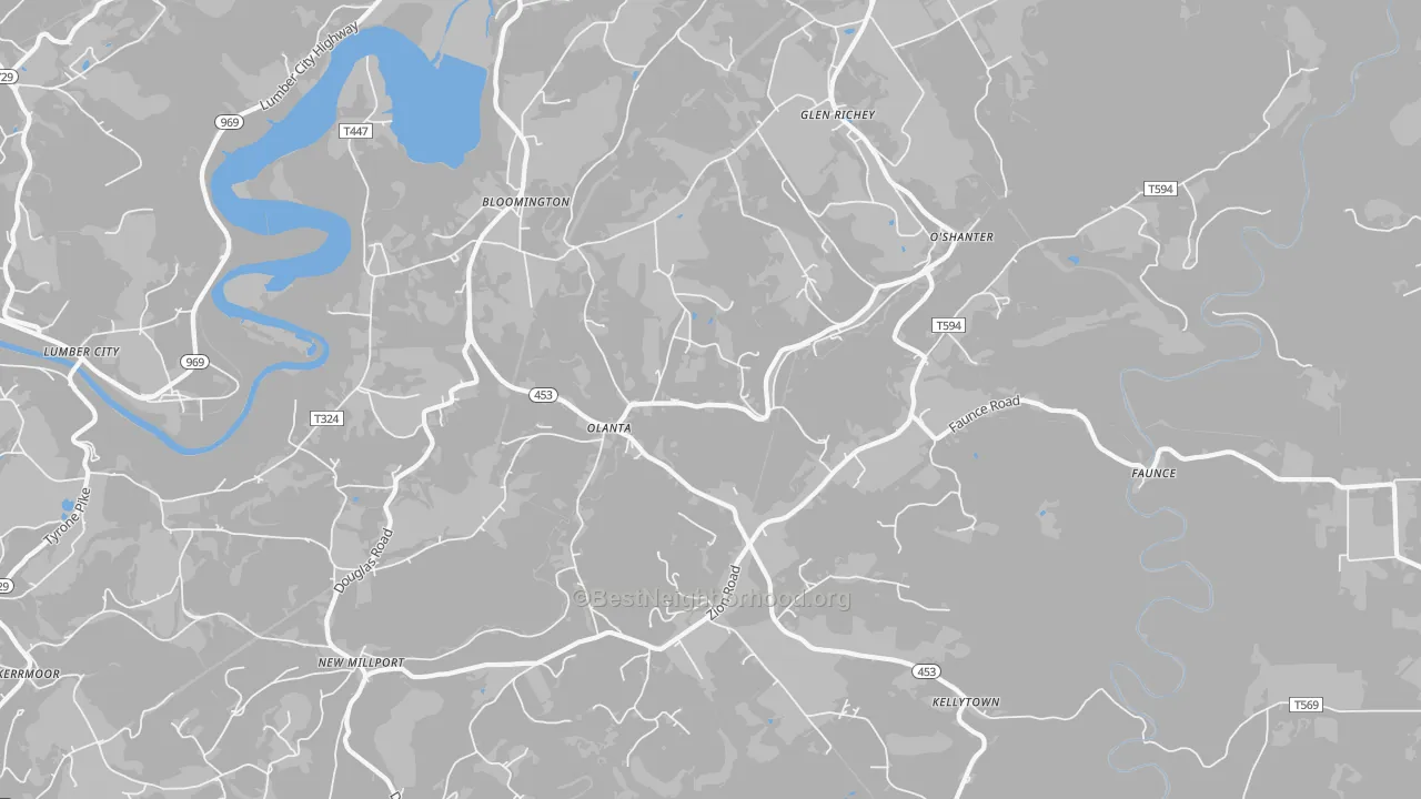 Transit Grade map of Olanta, PA