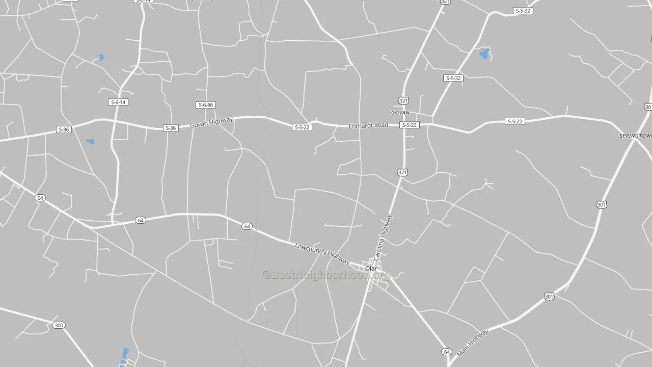 Transit Grade map of Olar, SC