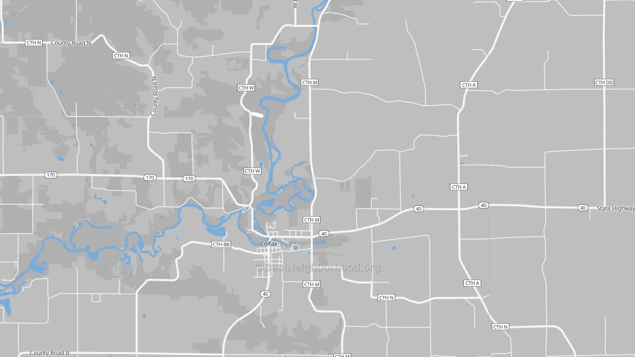 Transit Grade map of Old Albertville, WI