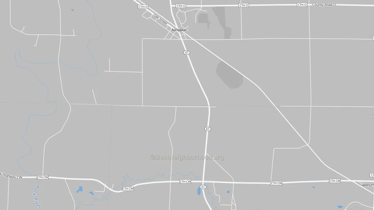 Transit Grade map of Old Ashippun, WI