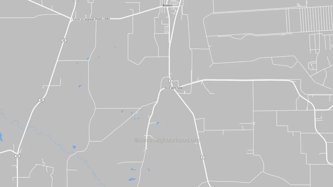 Transit Grade map of Old Boston, TX