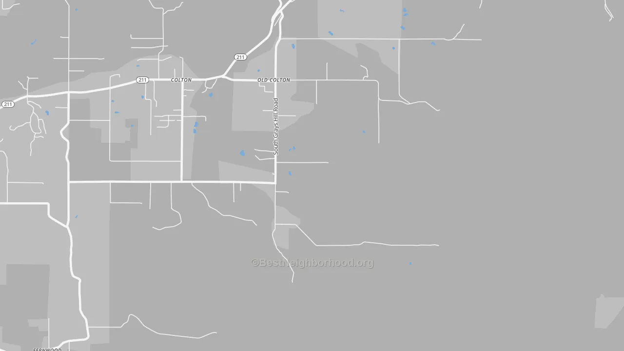 Transit Grade map of Old Colton, OR