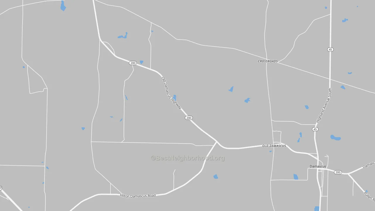 Transit Grade map of Old Damascus, GA