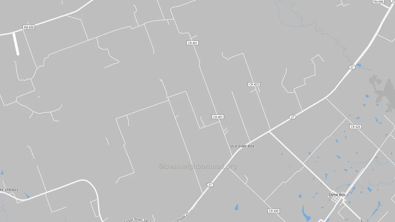 Transit Grade map of Old Dime Box, TX