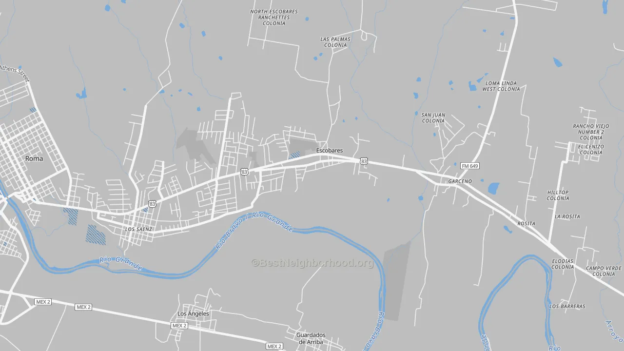 Transit Grade map of Old Escobares, TX
