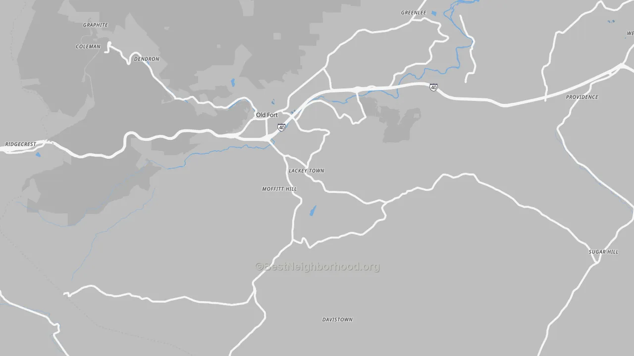 Transit Grade map of Old Fort, NC