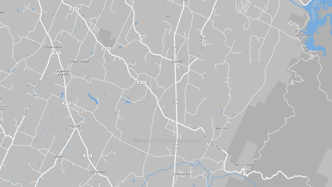Transit Grade map of Old Fort, TN