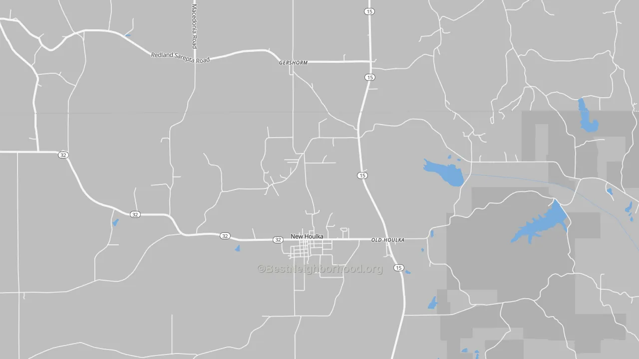 Transit Grade map of Old Houlka, MS