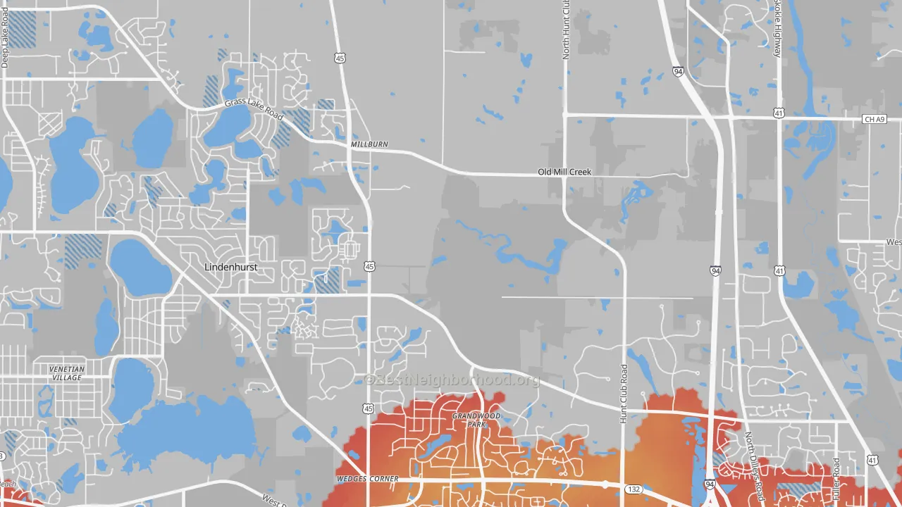 Transit Grade map of Old Mill Creek, IL