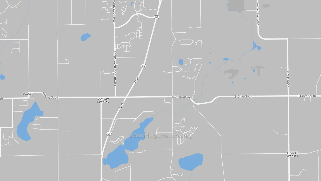 Transit Grade map of Old Mill Gardens, MI