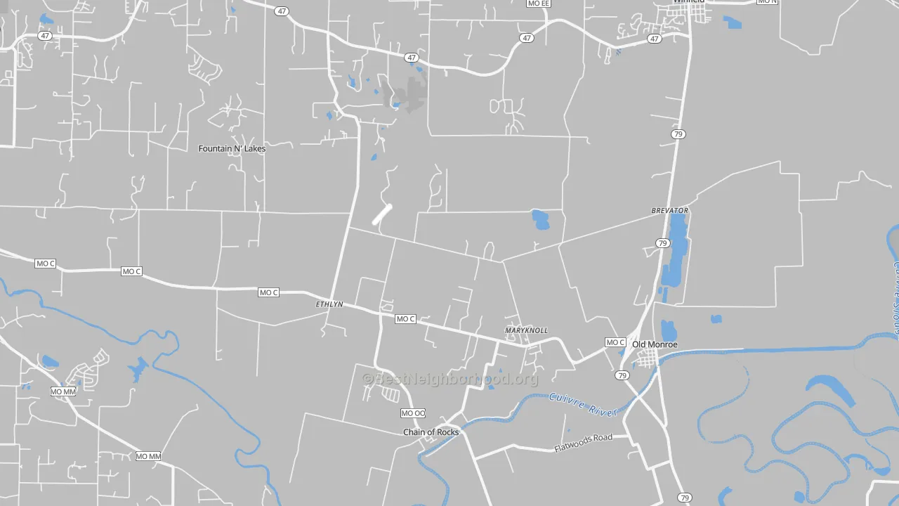 Transit Grade map of Old Monroe, MO