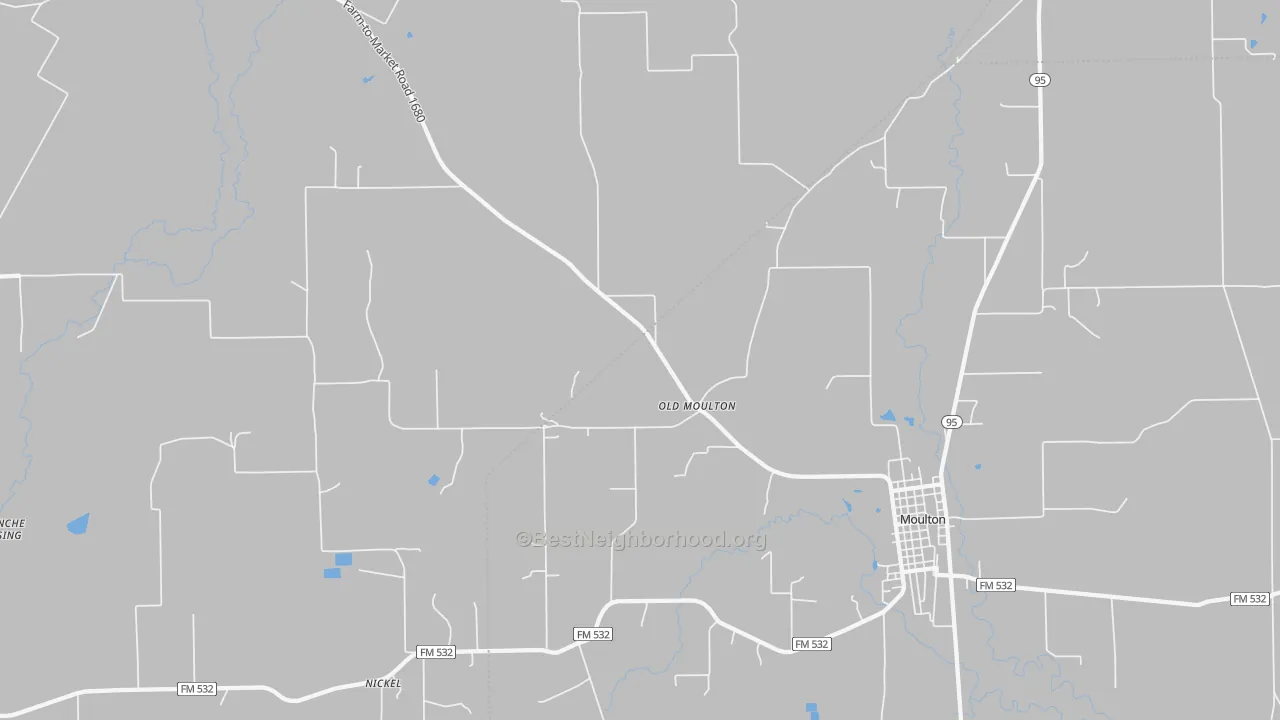 Transit Grade map of Old Moulton, TX