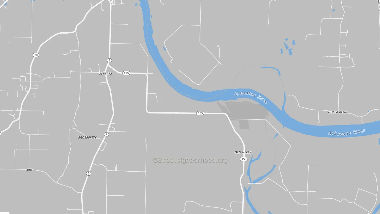 Transit Grade map of Old Neely, AR