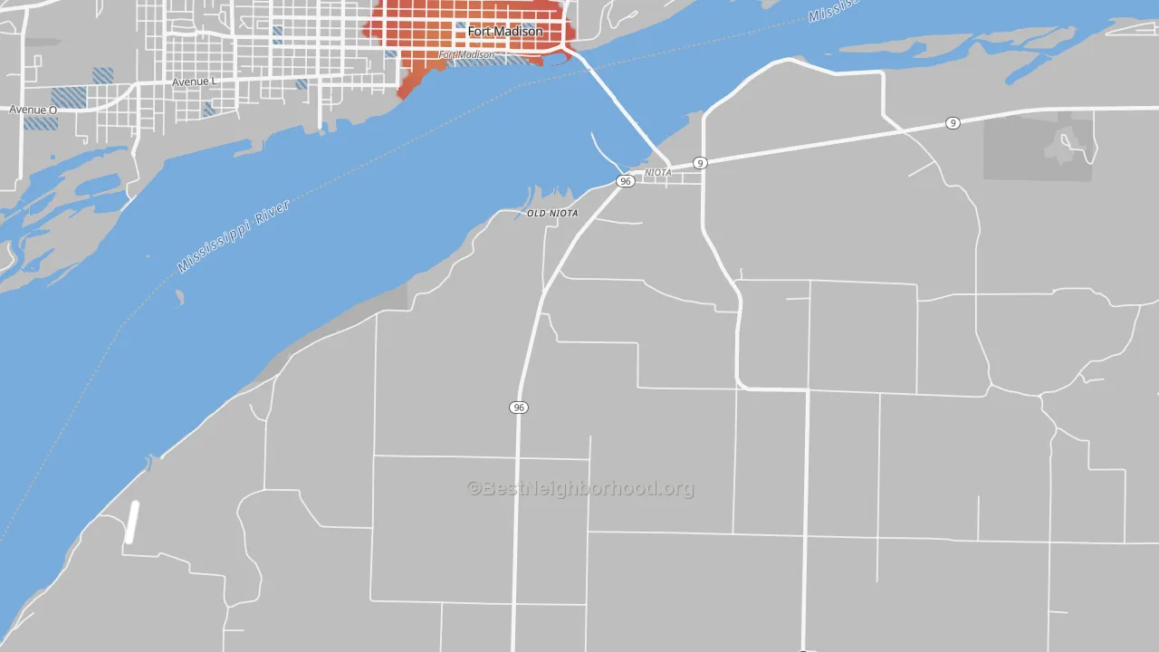 Transit Grade map of Old Niota, IL