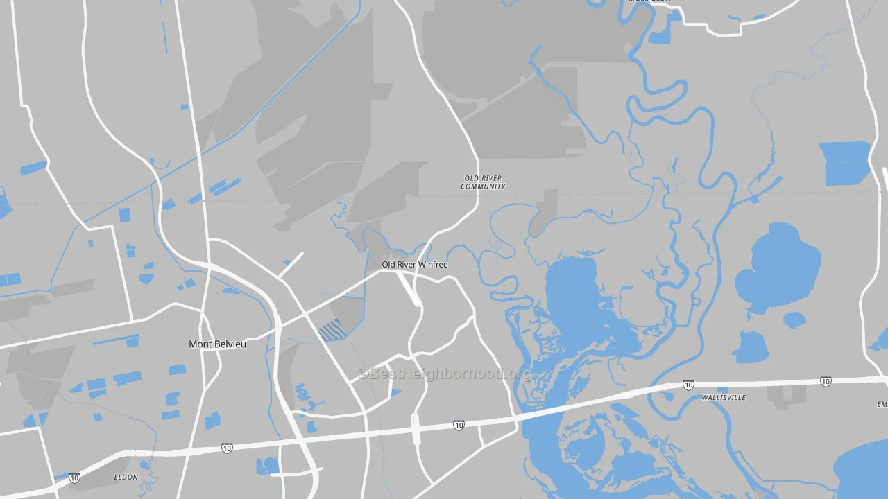 Transit Grade map of Old River-Winfree, TX