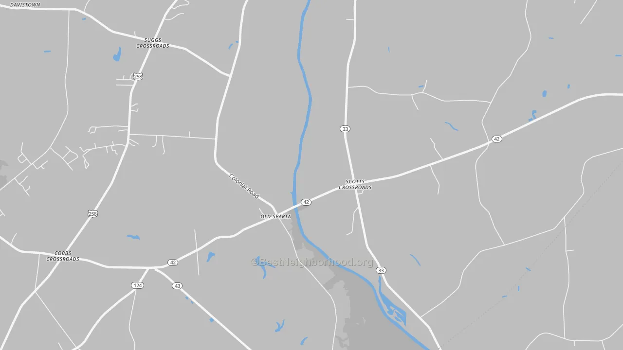 Transit Grade map of Old Sparta, NC