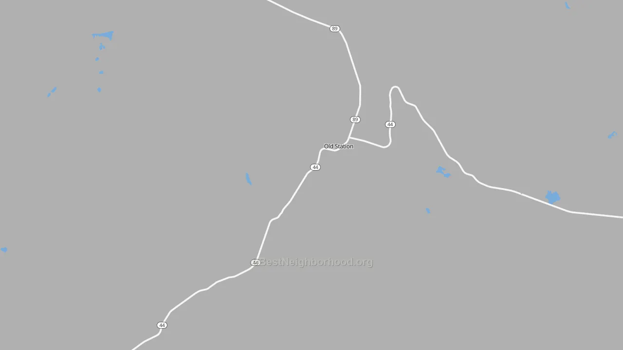 Transit Grade map of Old Station, CA