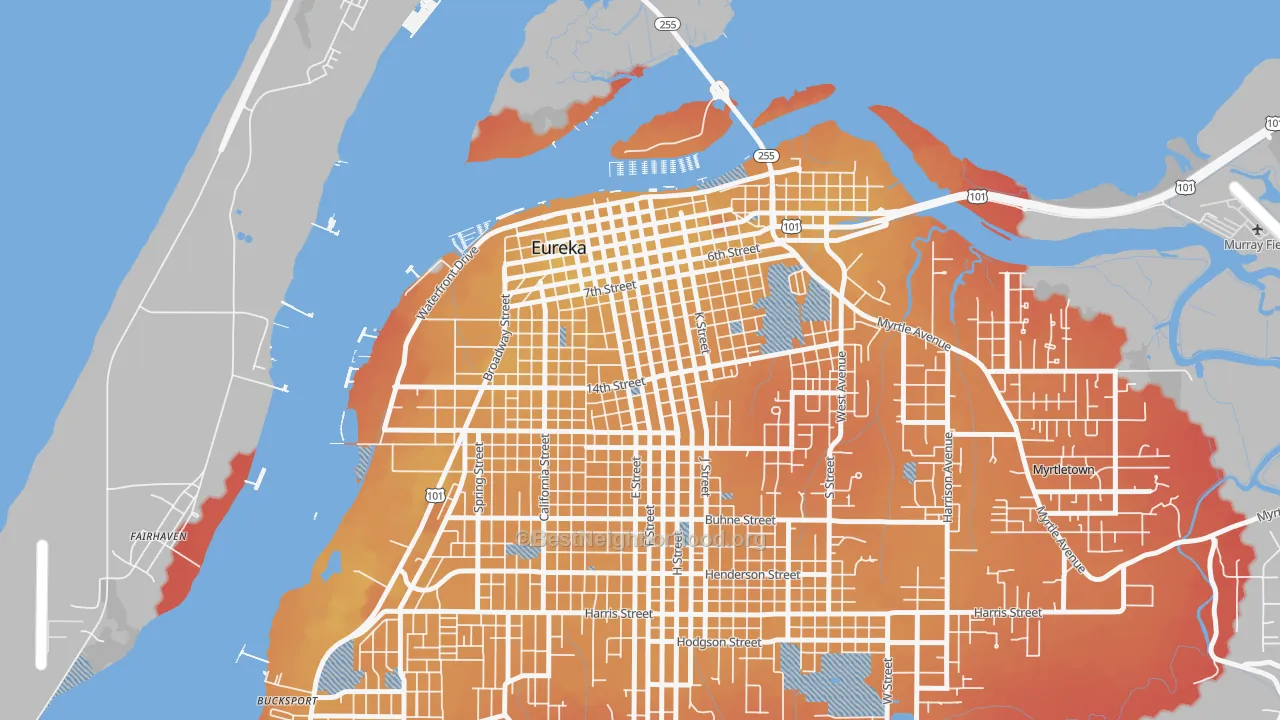 Transit Grade map of Old Town, Eureka, CA