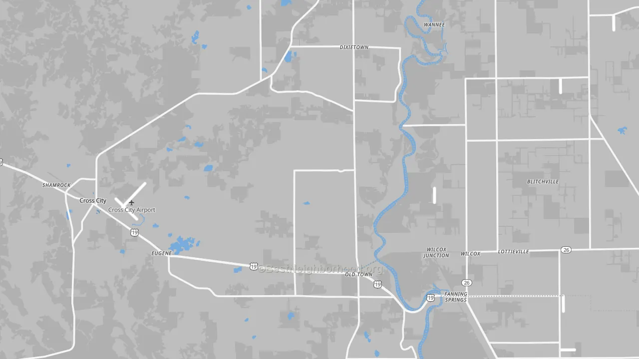 Transit Grade map of Old Town, FL