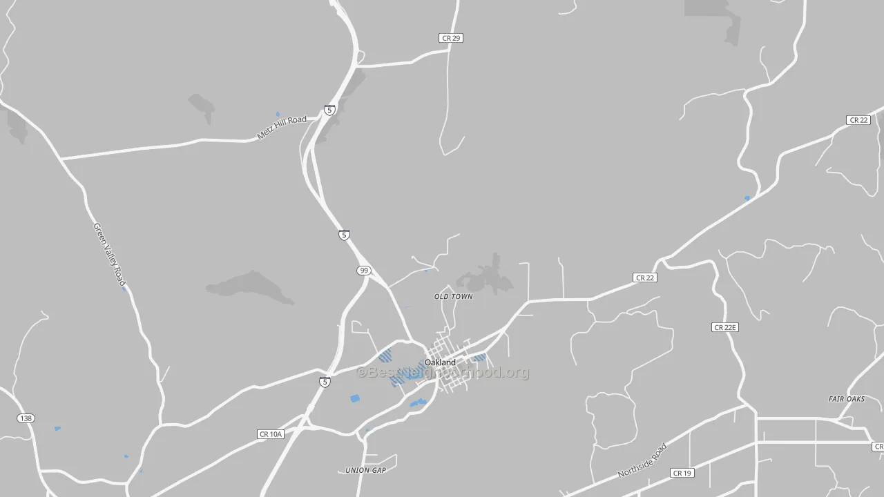 Transit Grade map of Old Town, OR
