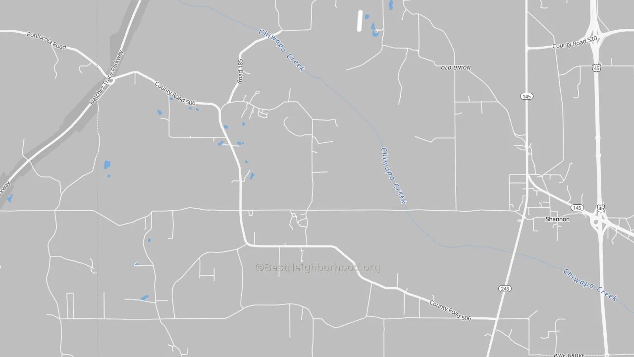 Transit Grade map of Old Union, MS