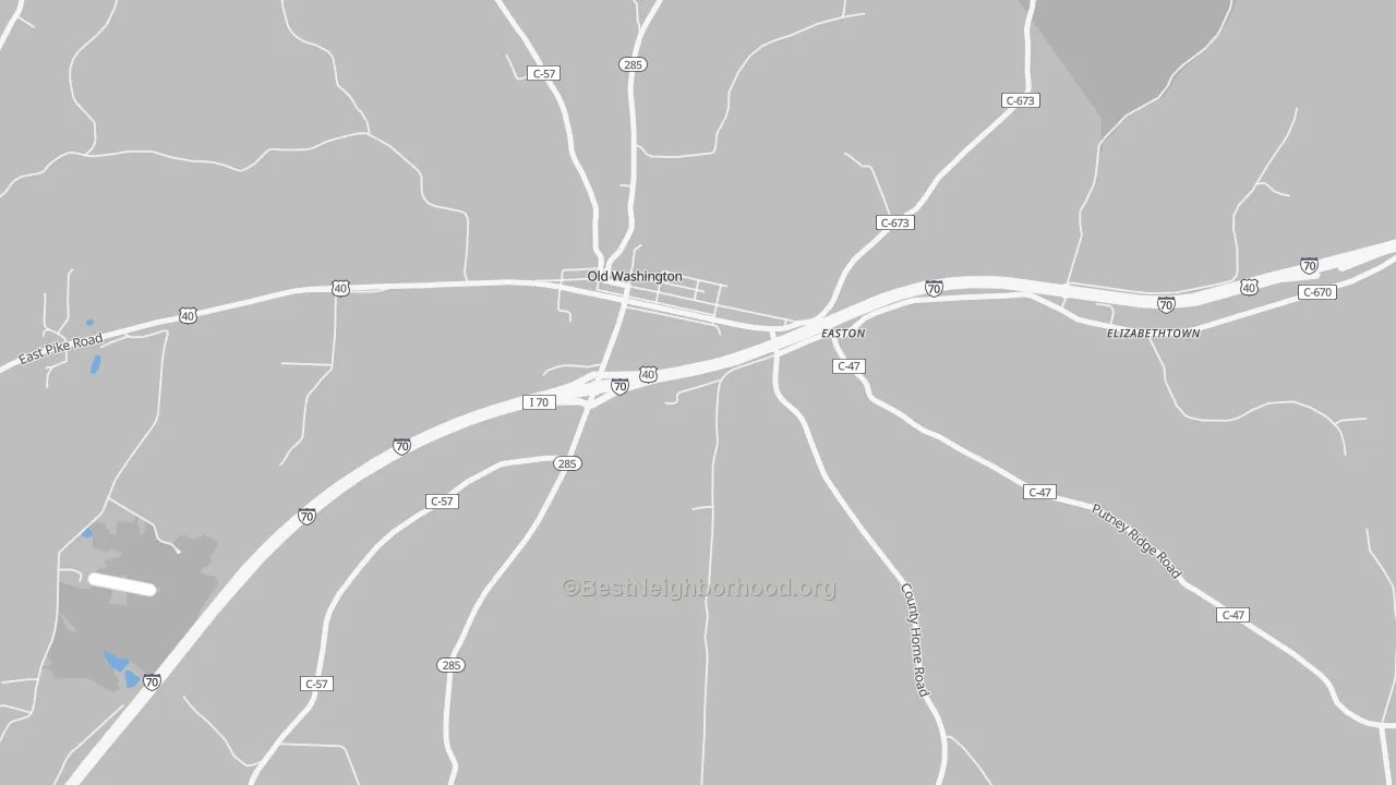 Transit Grade map of Old Washington, OH
