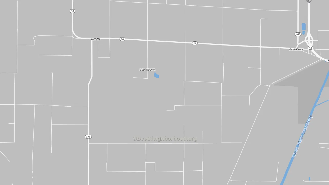 Transit Grade map of Old Weona, AR