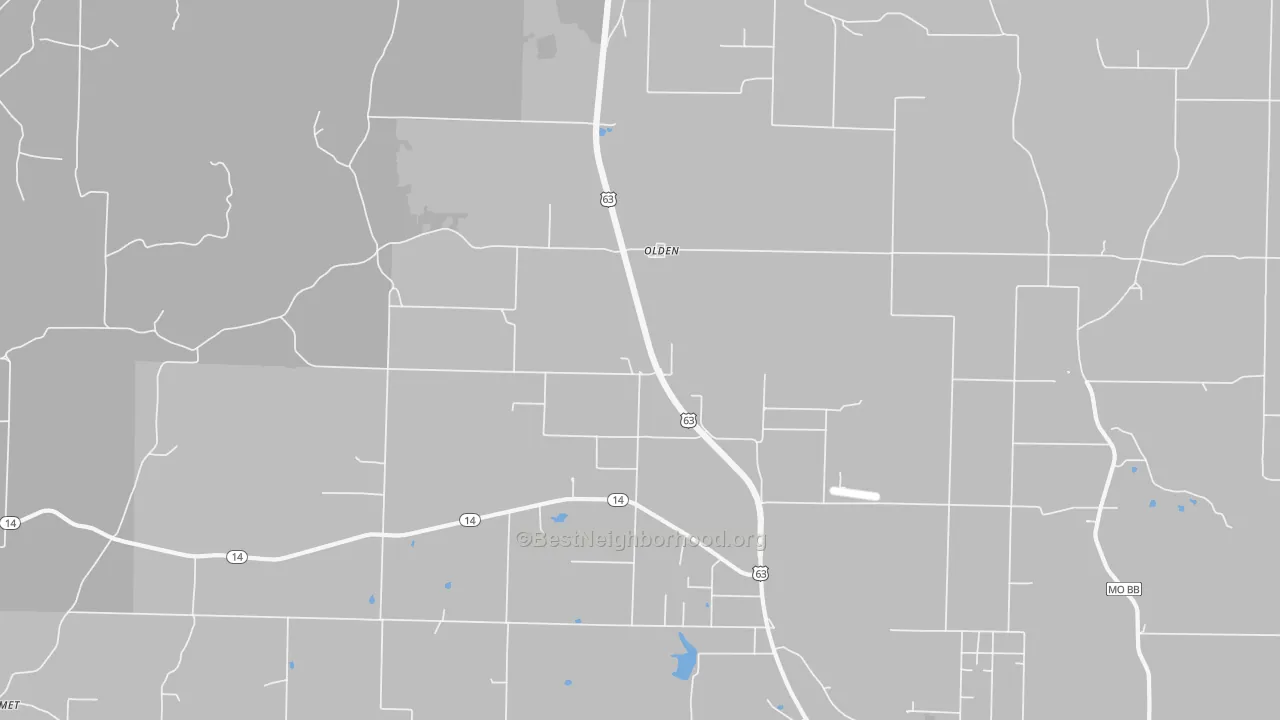 Transit Grade map of Olden, MO
