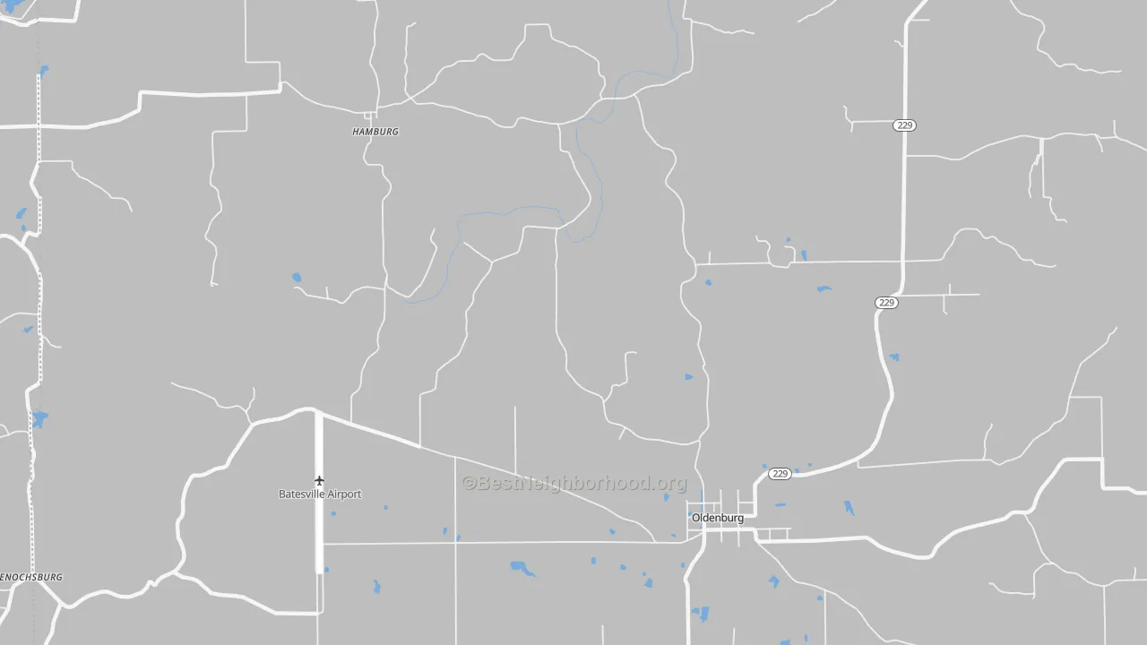 Transit Grade map of Oldenburg, IN