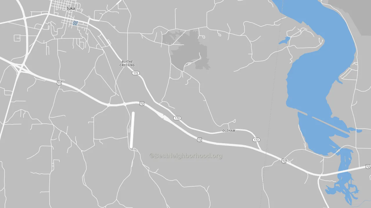 Transit Grade map of Oldham, MS