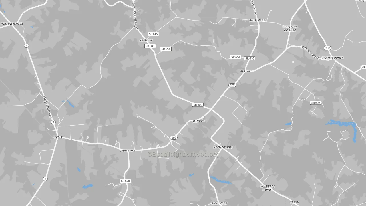Transit Grade map of Oldhams, VA