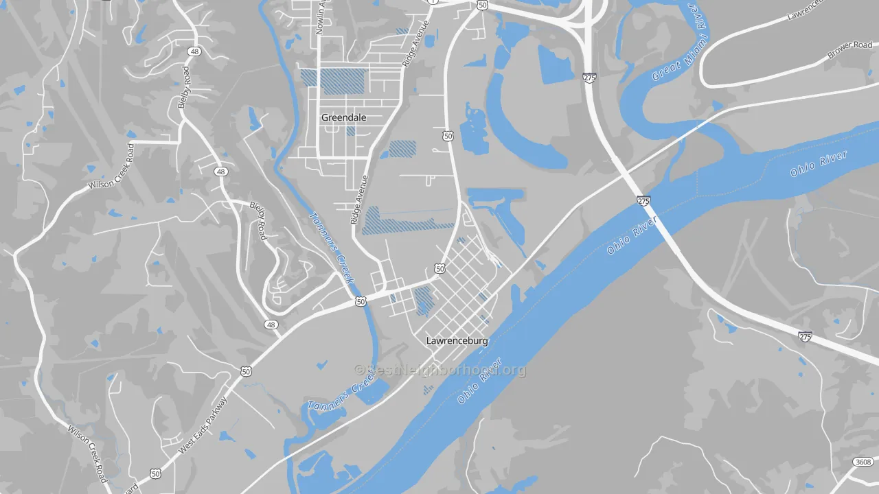 Transit Grade map of Oldtown, IN