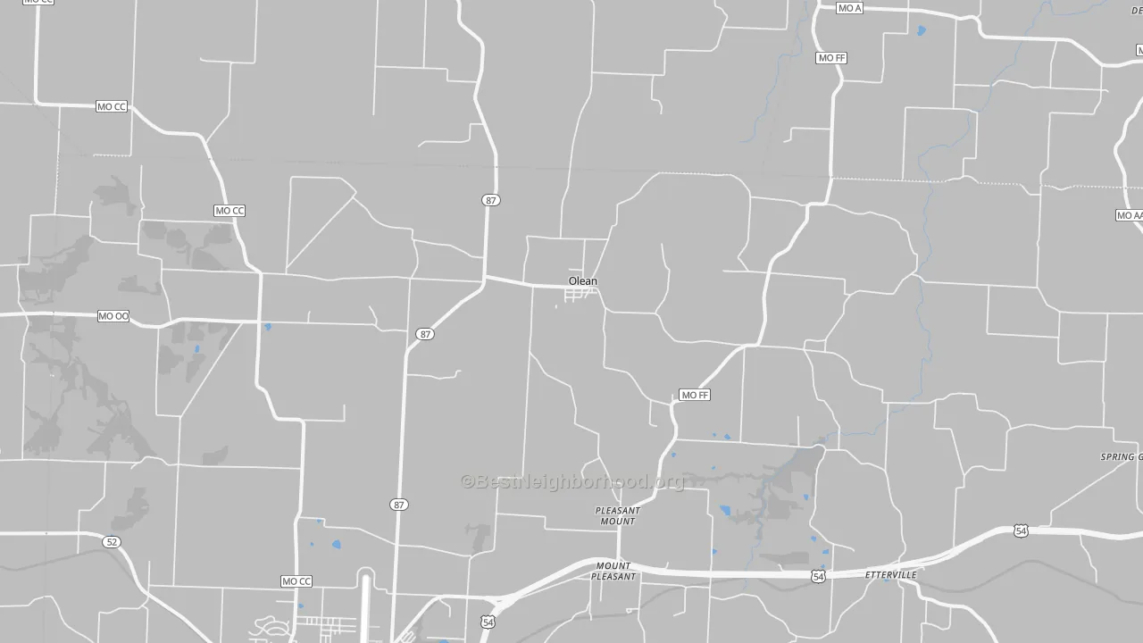 Transit Grade map of Olean, MO