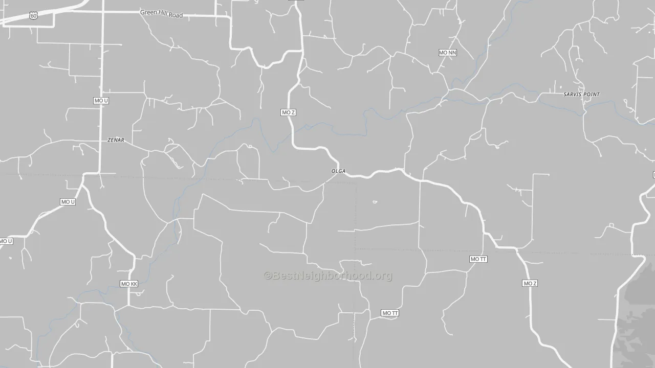 Transit Grade map of Olga, MO