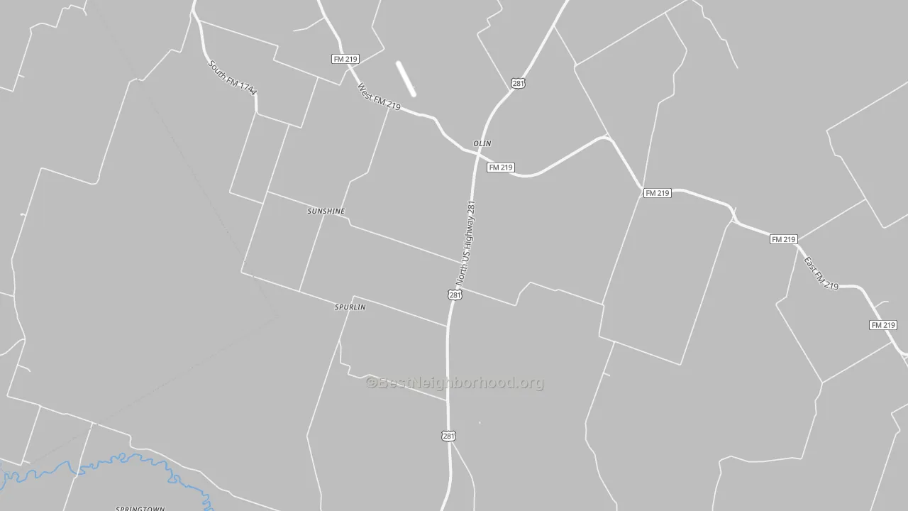 Transit Grade map of Olin, TX