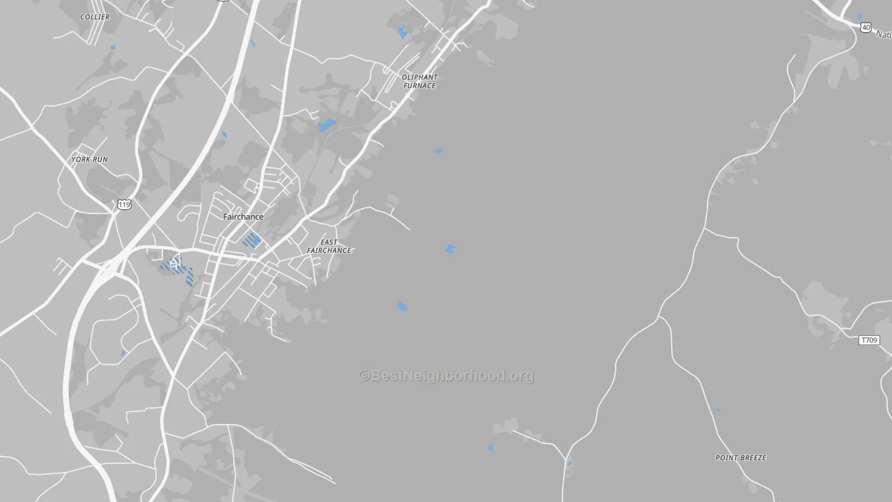 Transit Grade map of Oliphant Furnace, PA