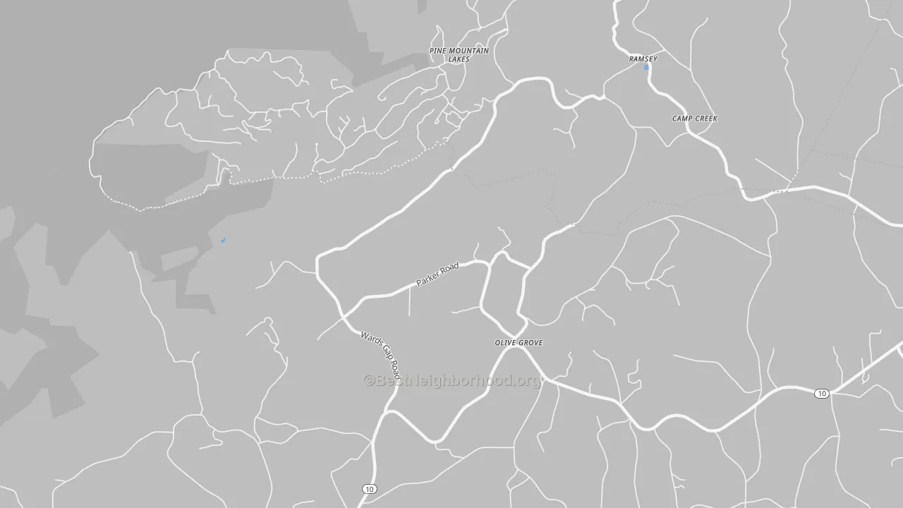 Transit Grade map of Olive Grove, NC