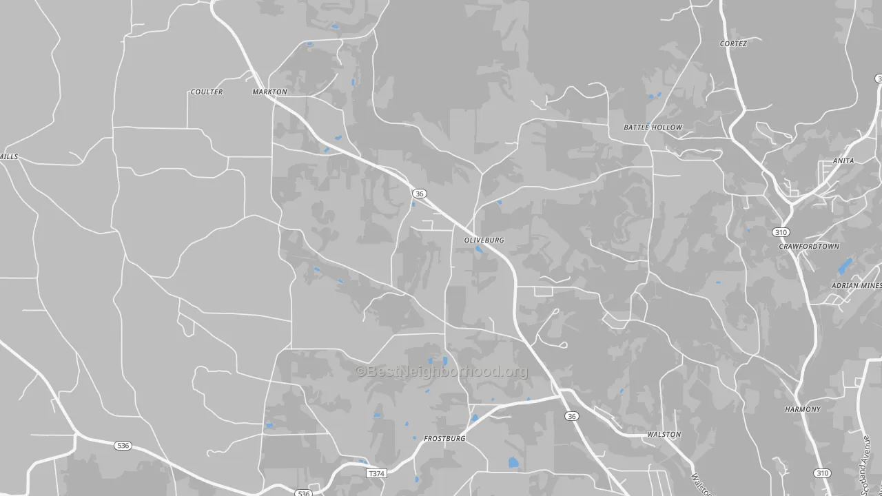 Transit Grade map of Oliveburg, PA