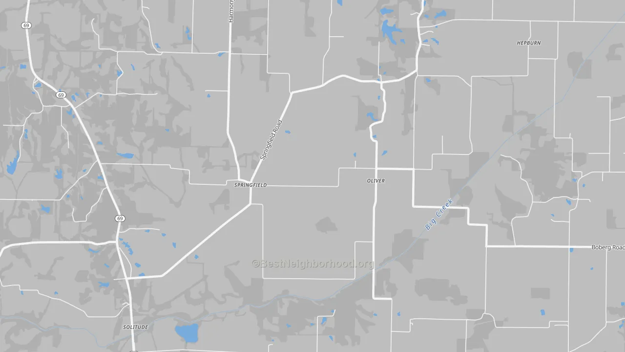 Transit Grade map of Oliver, IN