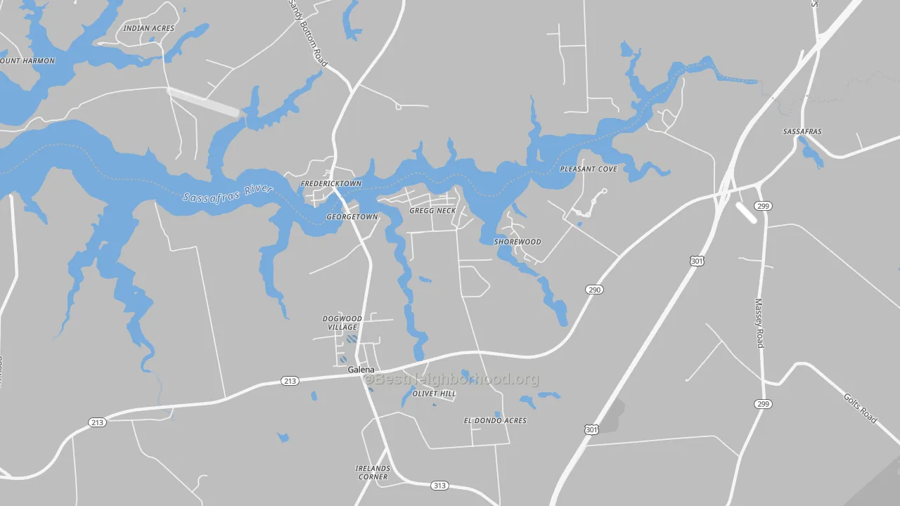 Transit Grade map of Olivet Hill, MD