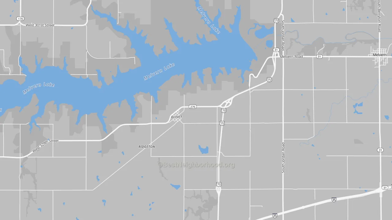 Transit Grade map of Olivet, KS