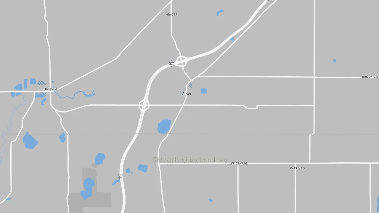 Transit Grade map of Olivet, MI