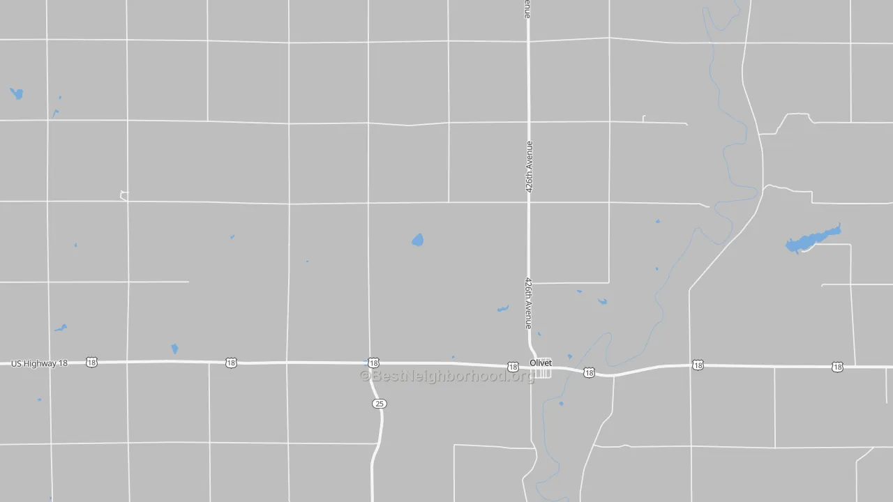 Transit Grade map of Olivet, SD