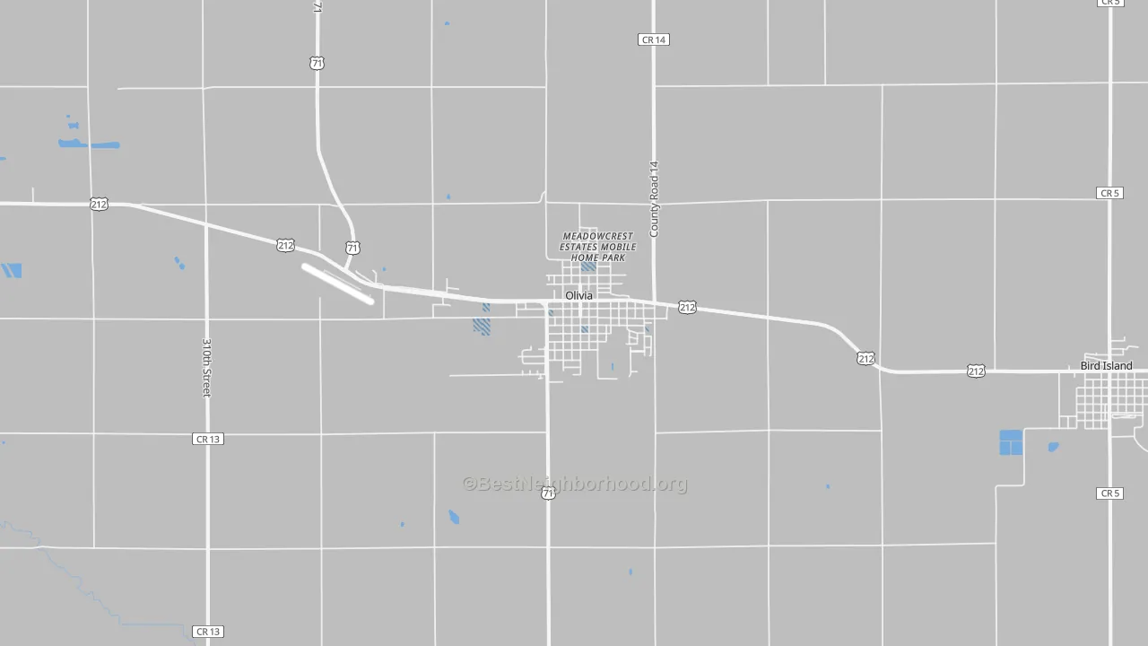 Transit Grade map of Olivia, MN