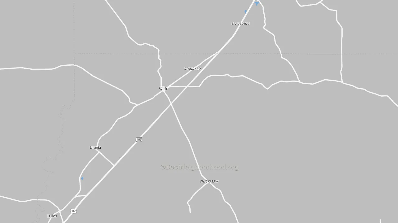 Transit Grade map of Olla, LA