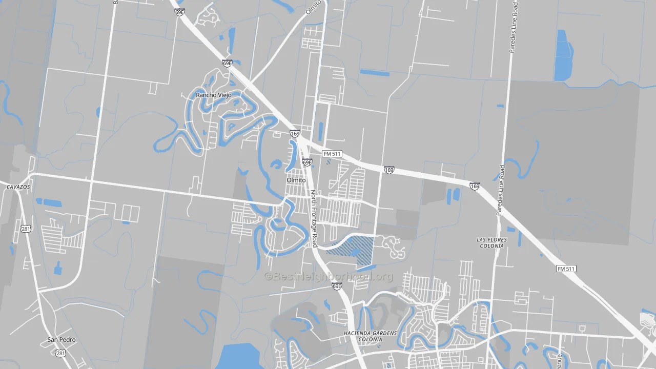 Transit Grade map of Olmito, TX