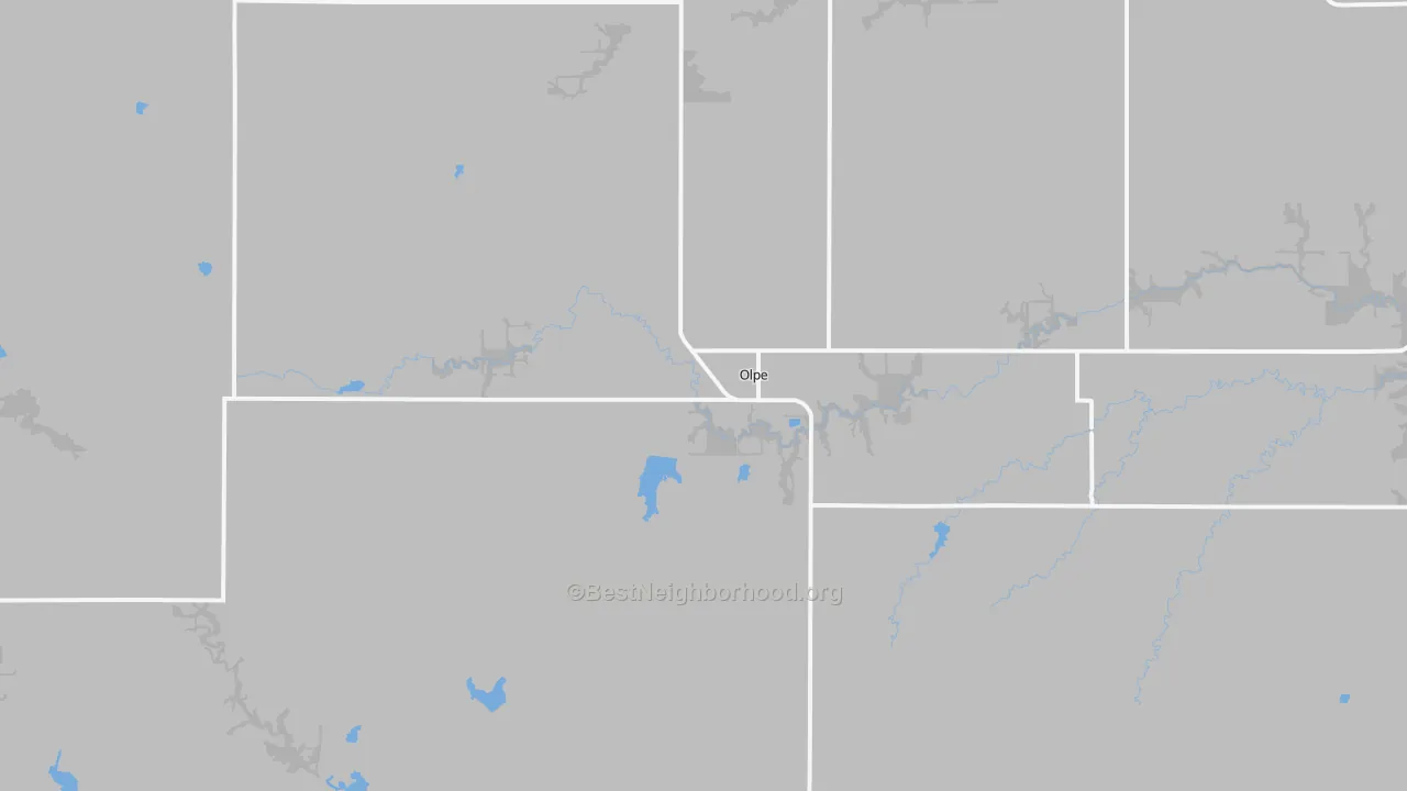 Transit Grade map of Olpe, KS