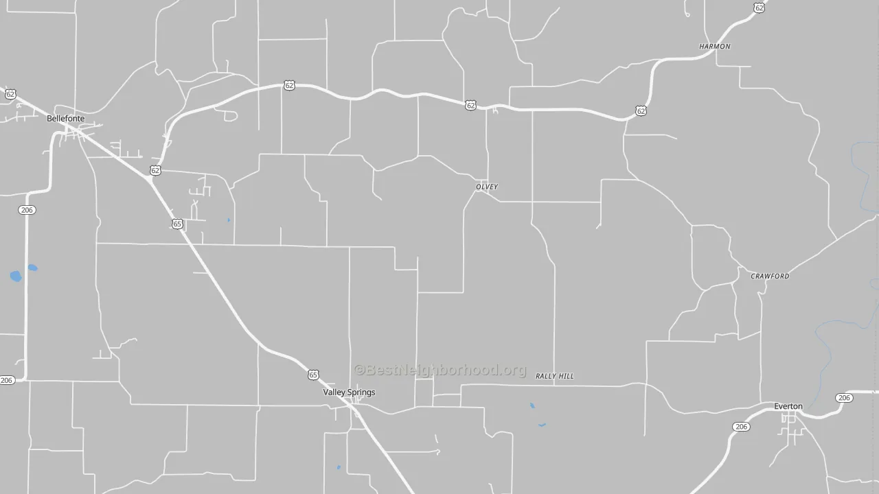 Transit Grade map of Olvey, AR