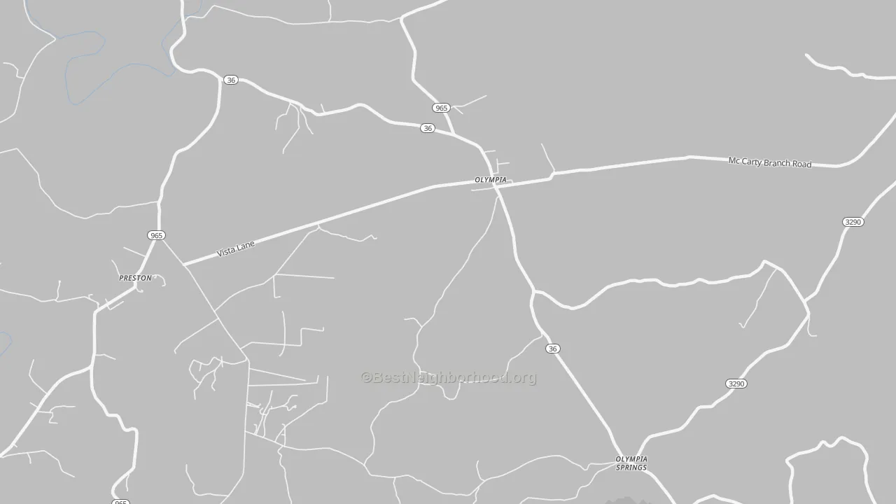 Transit Grade map of Olympia, KY